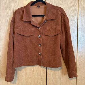 SHEIN Rust Corduroy Blazer